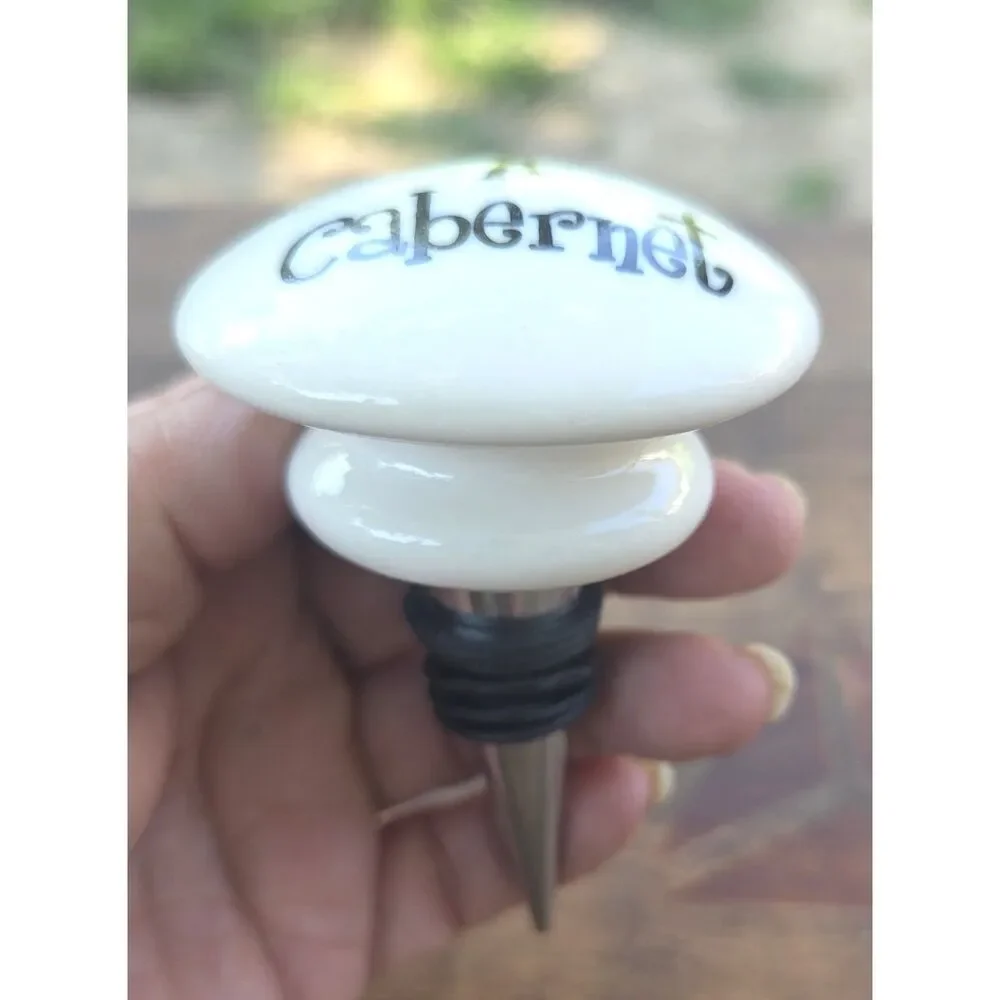 Life's A Cabernet Ceramic Wine Bottle Stopper Topper Barware Gift